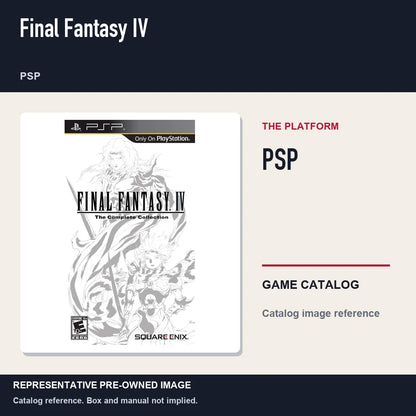 Representative pre-owned Final Fantasy IV (PSP), platform product layout.