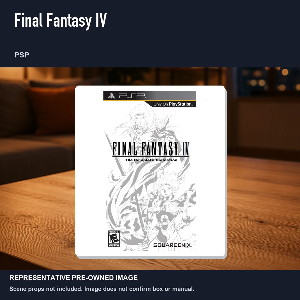 Representative pre-owned Final Fantasy IV (PSP), product image in a styled room scene.