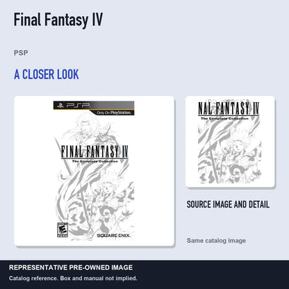 Representative pre-owned Final Fantasy IV (PSP), full image with detail inset.