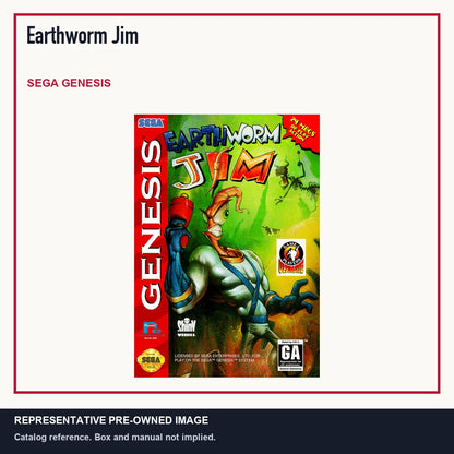 Representative pre-owned Earthworm Jim (Sega Genesis), minimal product layout.