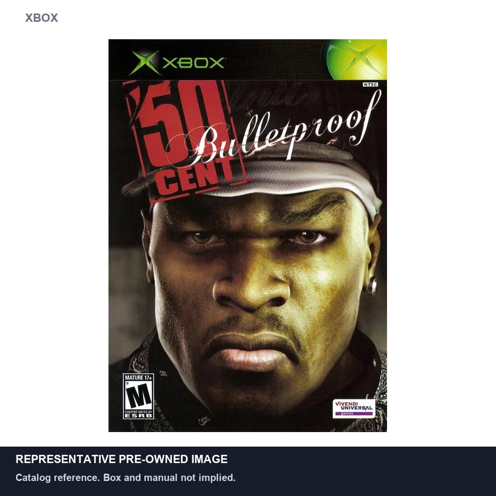 Representative pre-owned 50 Cent Bulletproof (Xbox), white product reference.
