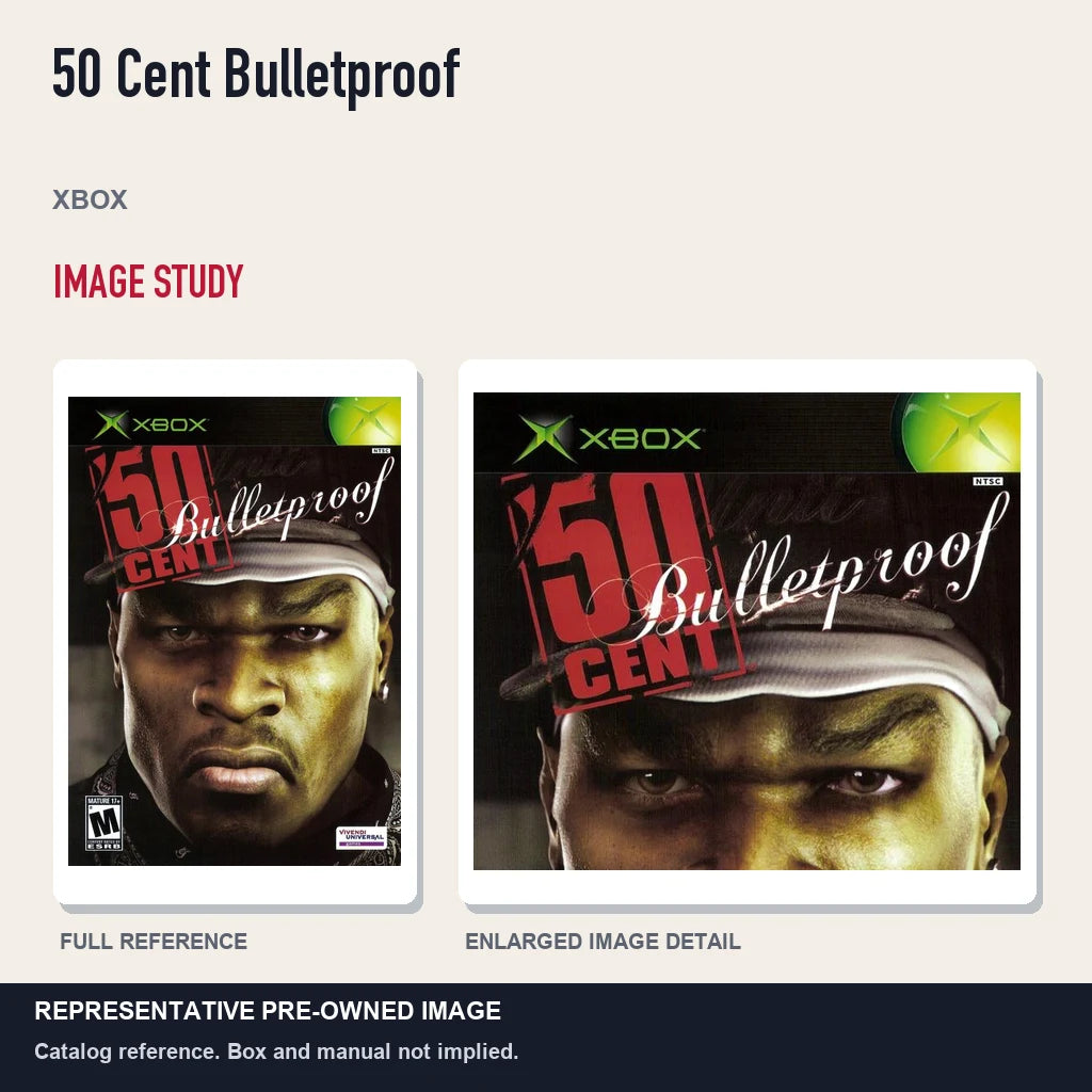 Representative pre-owned 50 Cent Bulletproof (Xbox), full image and detail.