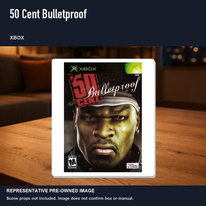 Representative pre-owned 50 Cent Bulletproof (Xbox), product image in a styled room scene.