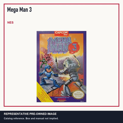 Representative pre-owned Mega Man 3 (NES), minimal product layout.