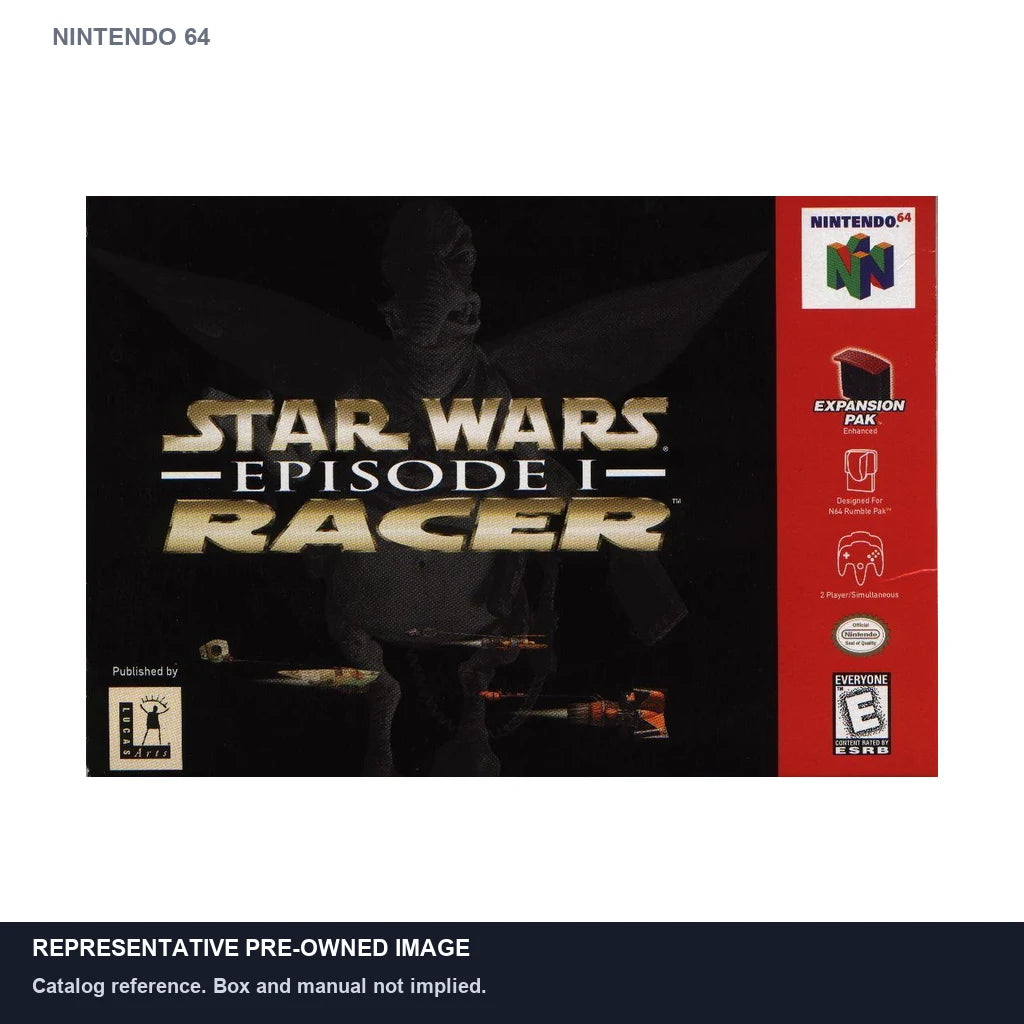 Representative pre-owned Star Wars Episode I Racer (Nintendo 64), white product reference.