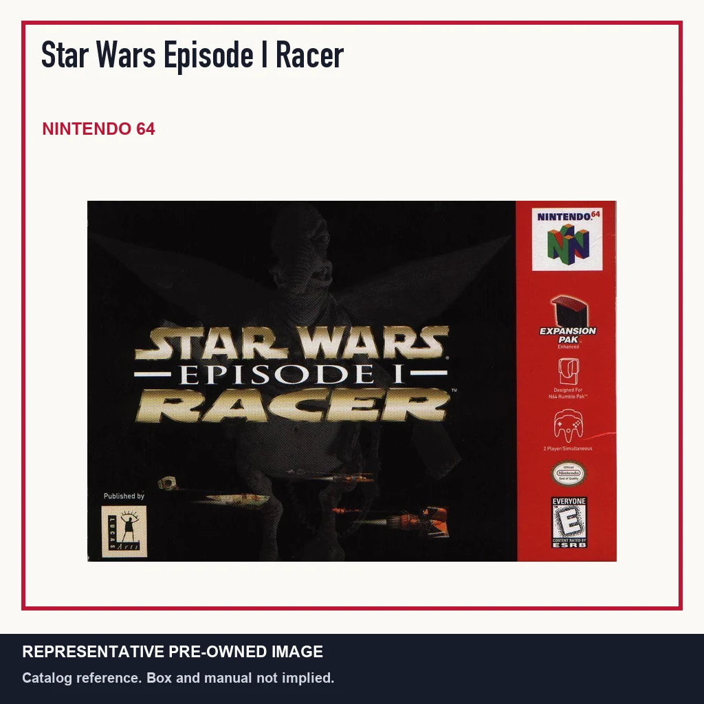 Representative pre-owned Star Wars Episode I Racer (Nintendo 64), minimal product layout.