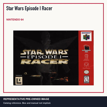 Representative pre-owned Star Wars Episode I Racer (Nintendo 64), minimal product layout.