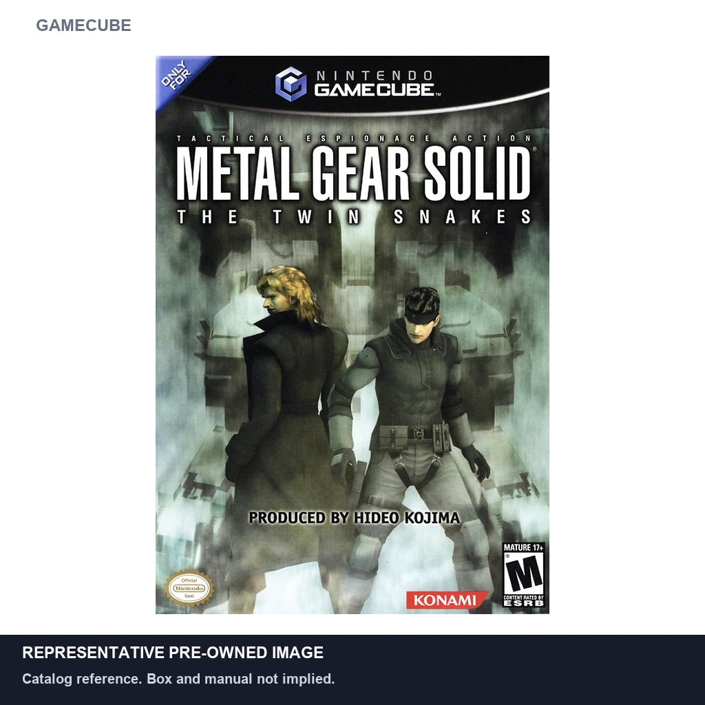 Representative pre-owned Metal Gear Solid Twin Snakes (GameCube), white product reference.