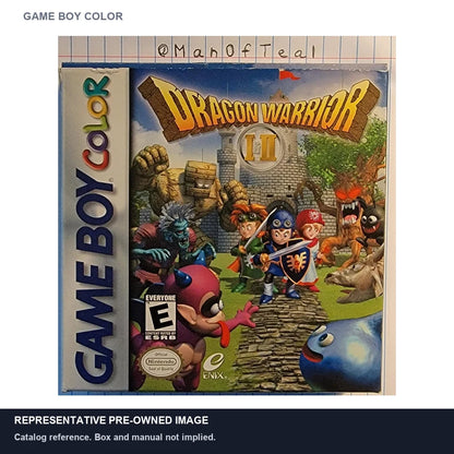 Representative pre-owned Dragon Warrior I and II (Game Boy Color), white product reference.