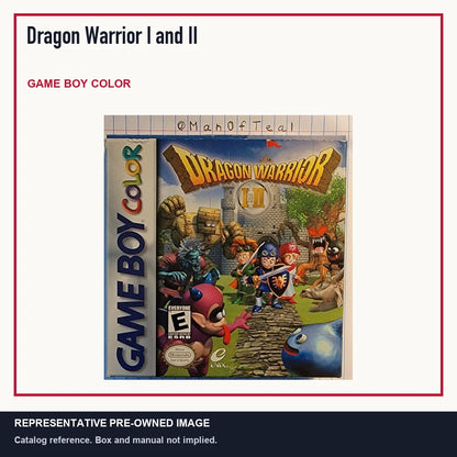 Representative pre-owned Dragon Warrior I and II (Game Boy Color), minimal product layout.