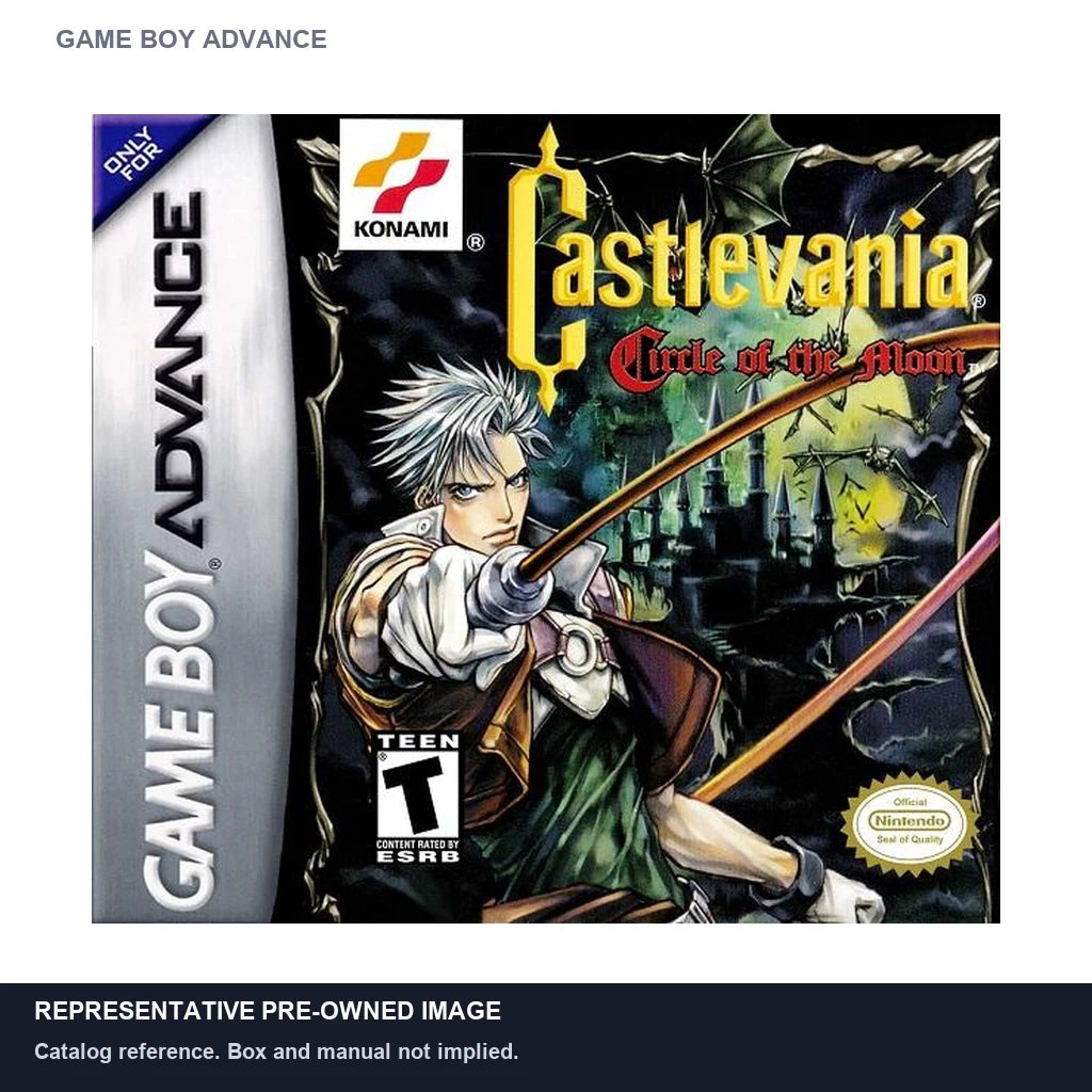 Representative pre-owned Castlevania Circle of the Moon (Game Boy Advance), white product reference.