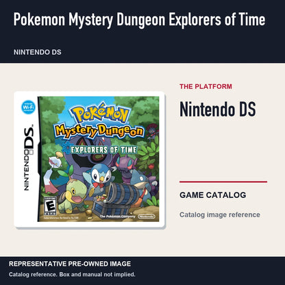 Representative pre-owned Pokemon Mystery Dungeon Explorers of Time (Nintendo DS), platform product layout.