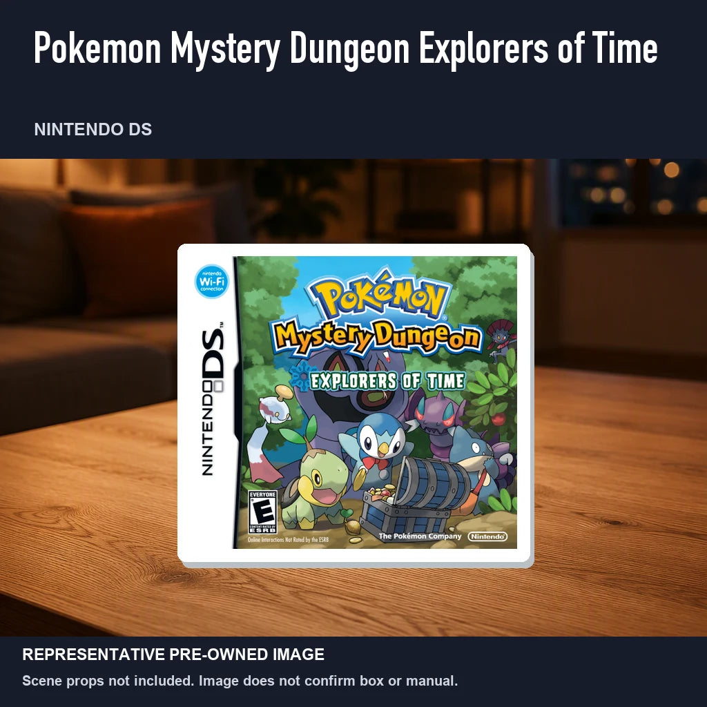 Representative pre-owned Pokemon Mystery Dungeon Explorers of Time (Nintendo DS), product image in a styled room scene.