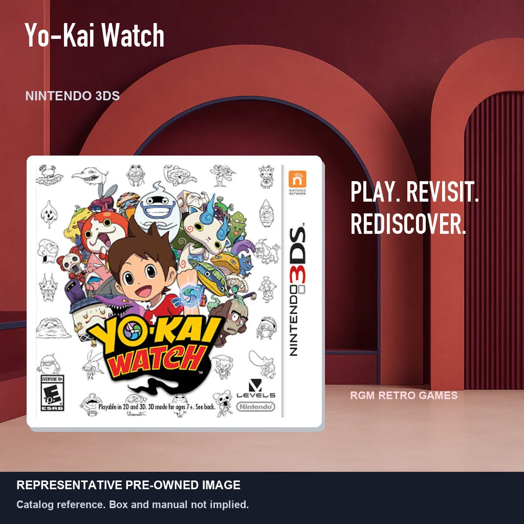 Representative pre-owned Yo-Kai Watch (Nintendo 3DS), red retro product layout.