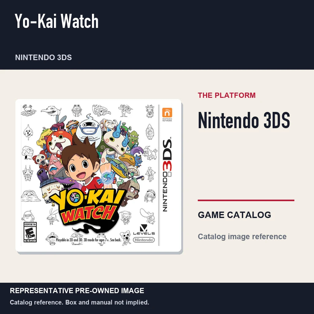 Representative pre-owned Yo-Kai Watch (Nintendo 3DS), platform product layout.