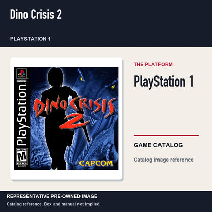Representative pre-owned Dino Crisis 2 (PlayStation 1), platform product layout.