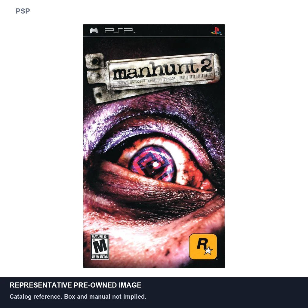 Representative pre-owned Manhunt 2 (PSP), white product reference.