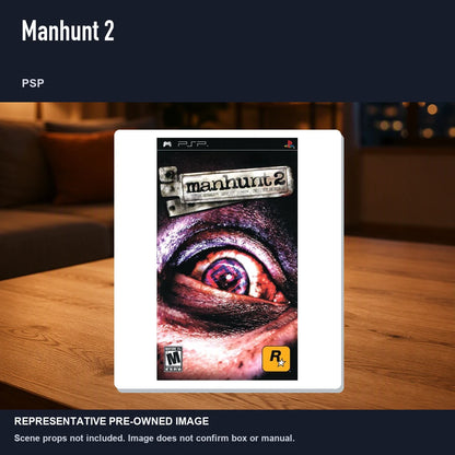 Representative pre-owned Manhunt 2 (PSP), product image in a styled room scene.