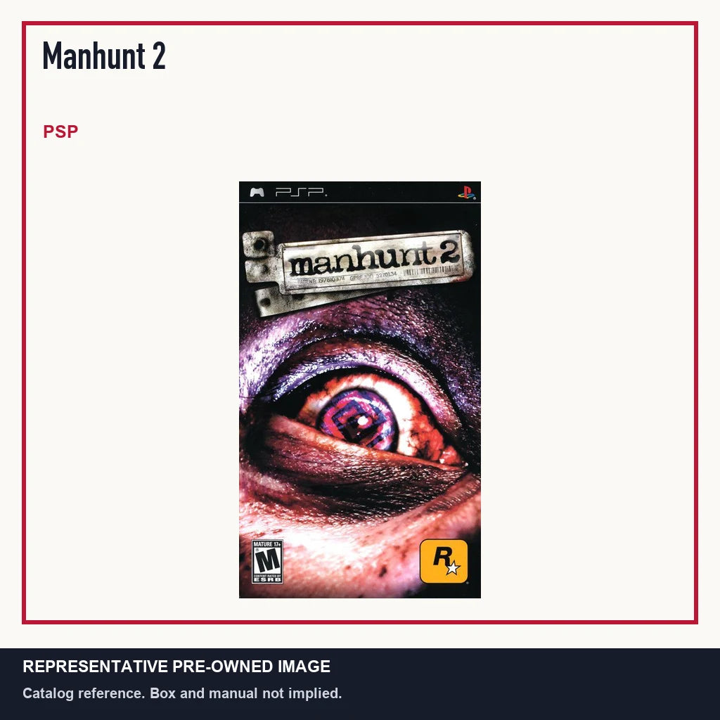 Representative pre-owned Manhunt 2 (PSP), minimal product layout.