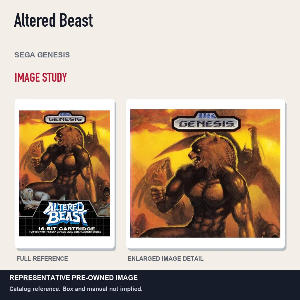 Representative pre-owned Altered Beast (Sega Genesis), full image and detail.