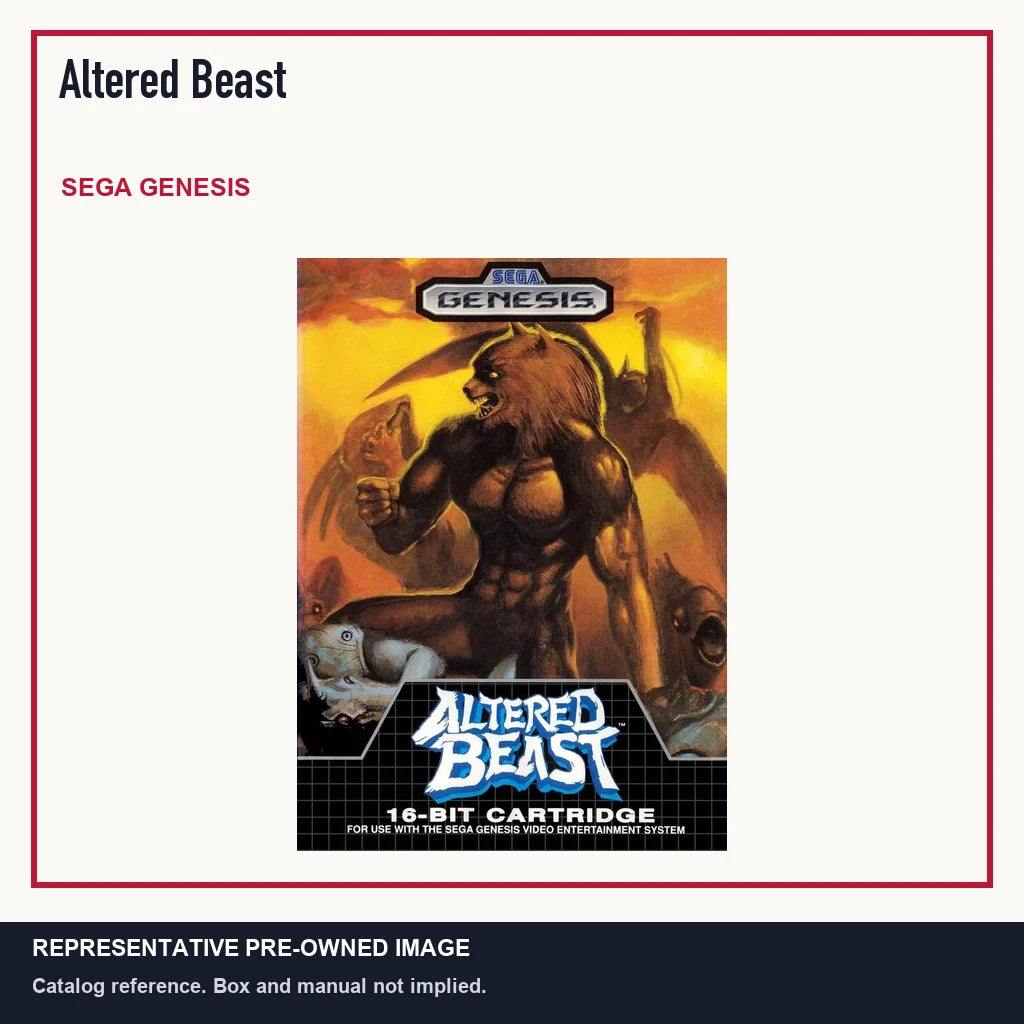 Representative pre-owned Altered Beast (Sega Genesis), minimal product layout.