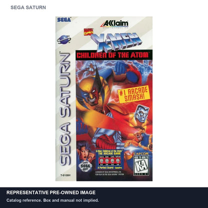 Representative pre-owned X-Men Children of the Atom (Sega Saturn), white product reference.