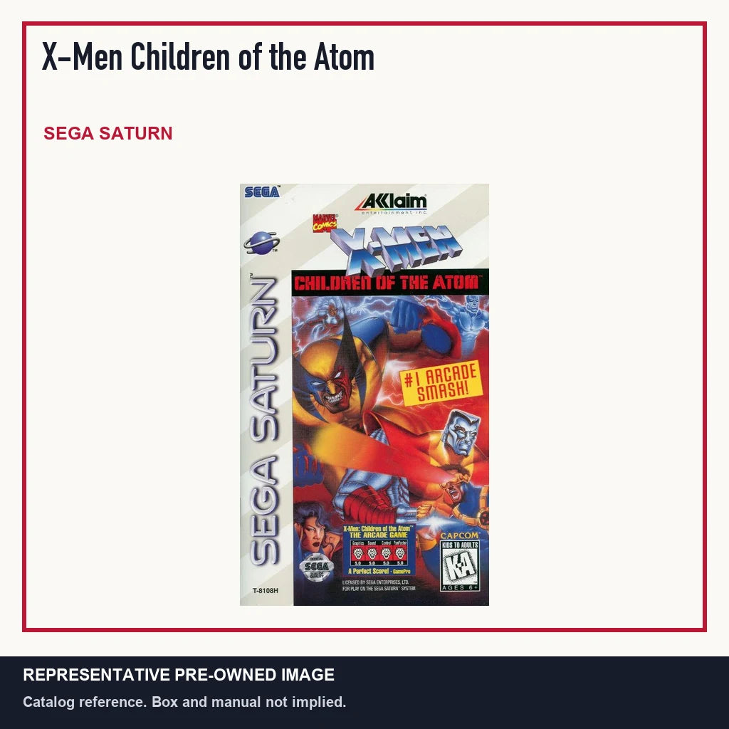 Representative pre-owned X-Men Children of the Atom (Sega Saturn), minimal product layout.