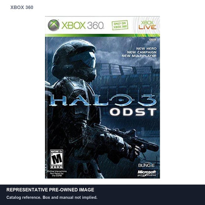 Representative pre-owned Halo 3: ODST (Xbox 360), white product reference.