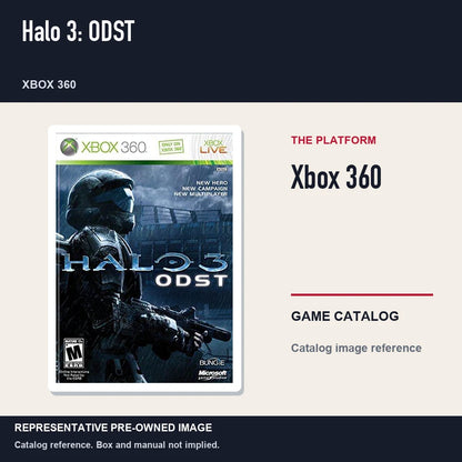 Representative pre-owned Halo 3: ODST (Xbox 360), platform product layout.