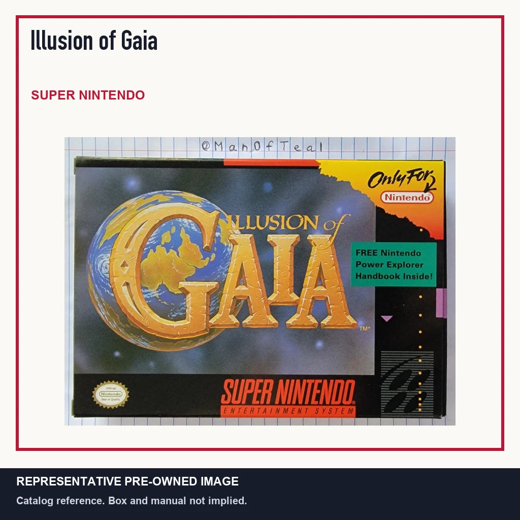 Representative pre-owned Illusion of Gaia (Super Nintendo), minimal product layout.