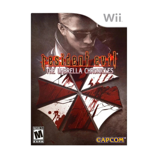 Representative pre-owned Resident Evil The Umbrella Chronicles (Wii), white product reference.