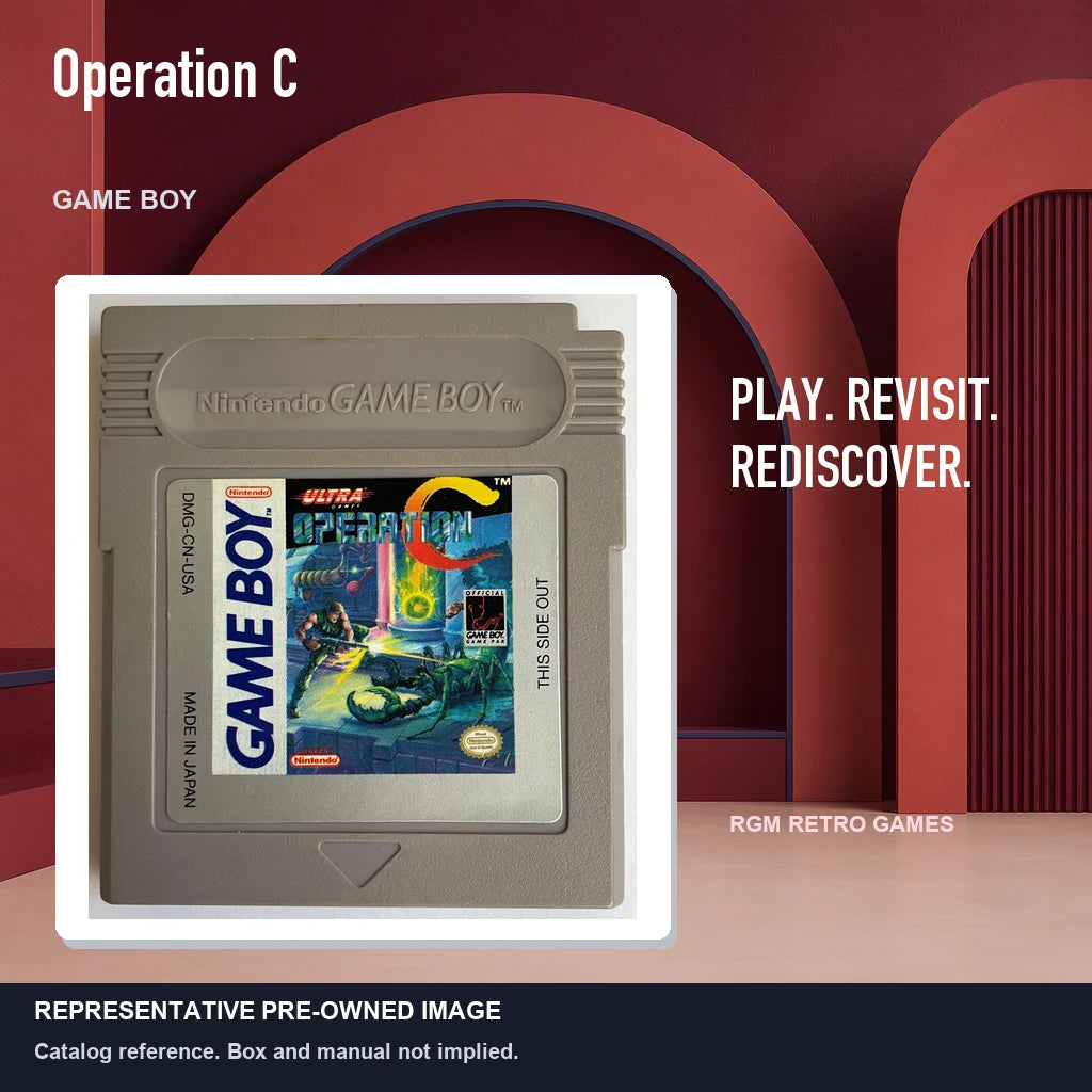 Representative pre-owned Operation C (Game Boy), red retro product layout.