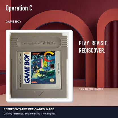 Representative pre-owned Operation C (Game Boy), red retro product layout.