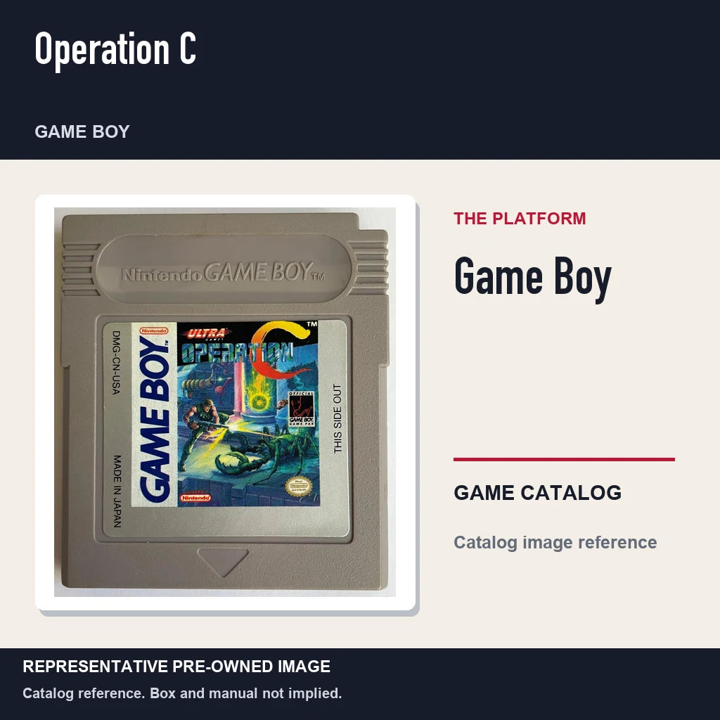 Representative pre-owned Operation C (Game Boy), platform product layout.