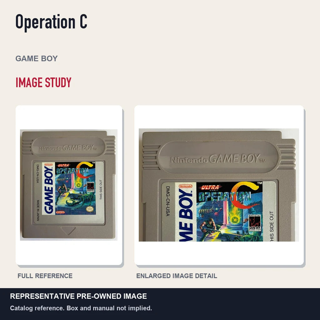 Representative pre-owned Operation C (Game Boy), full image and detail.