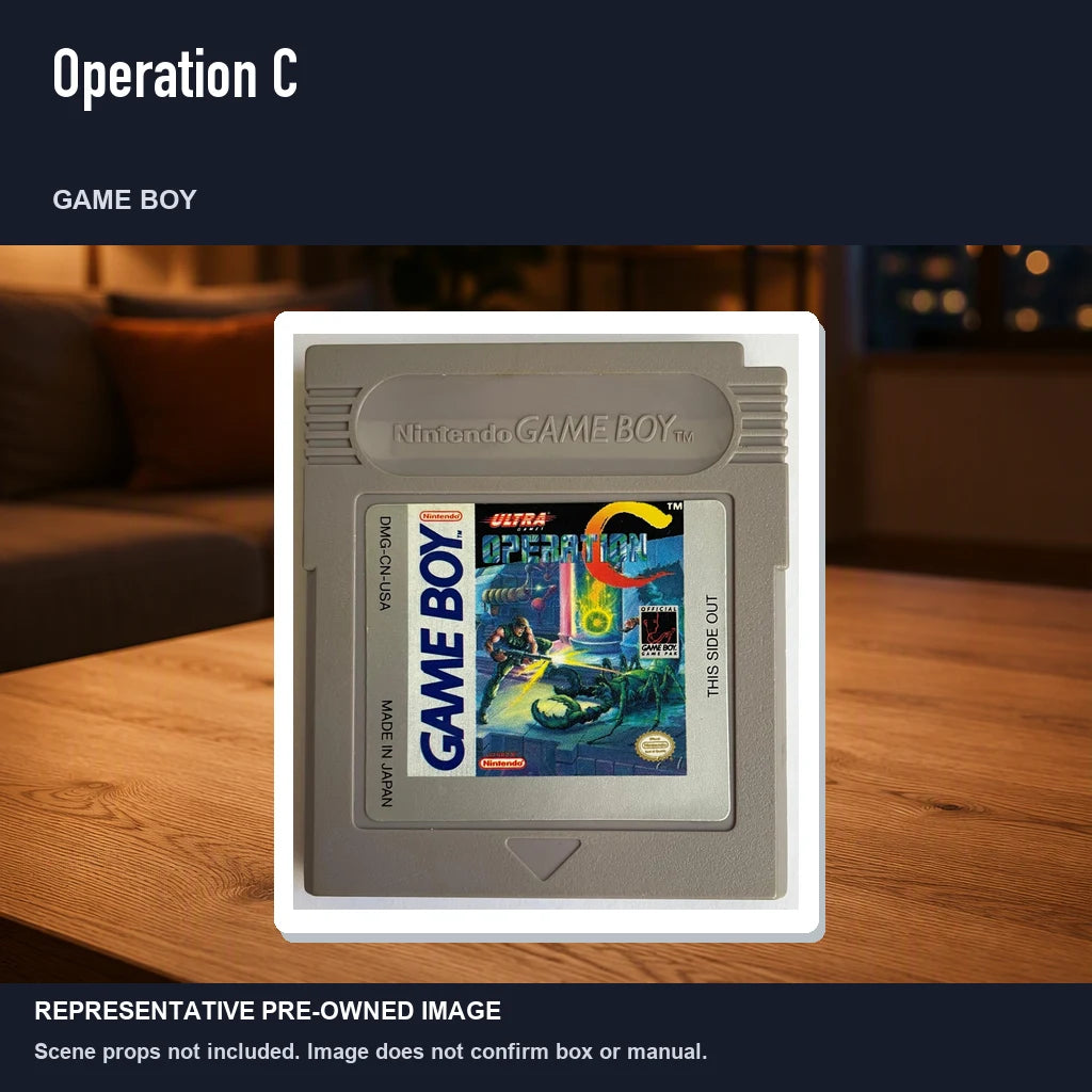 Representative pre-owned Operation C (Game Boy), product image in a styled room scene.