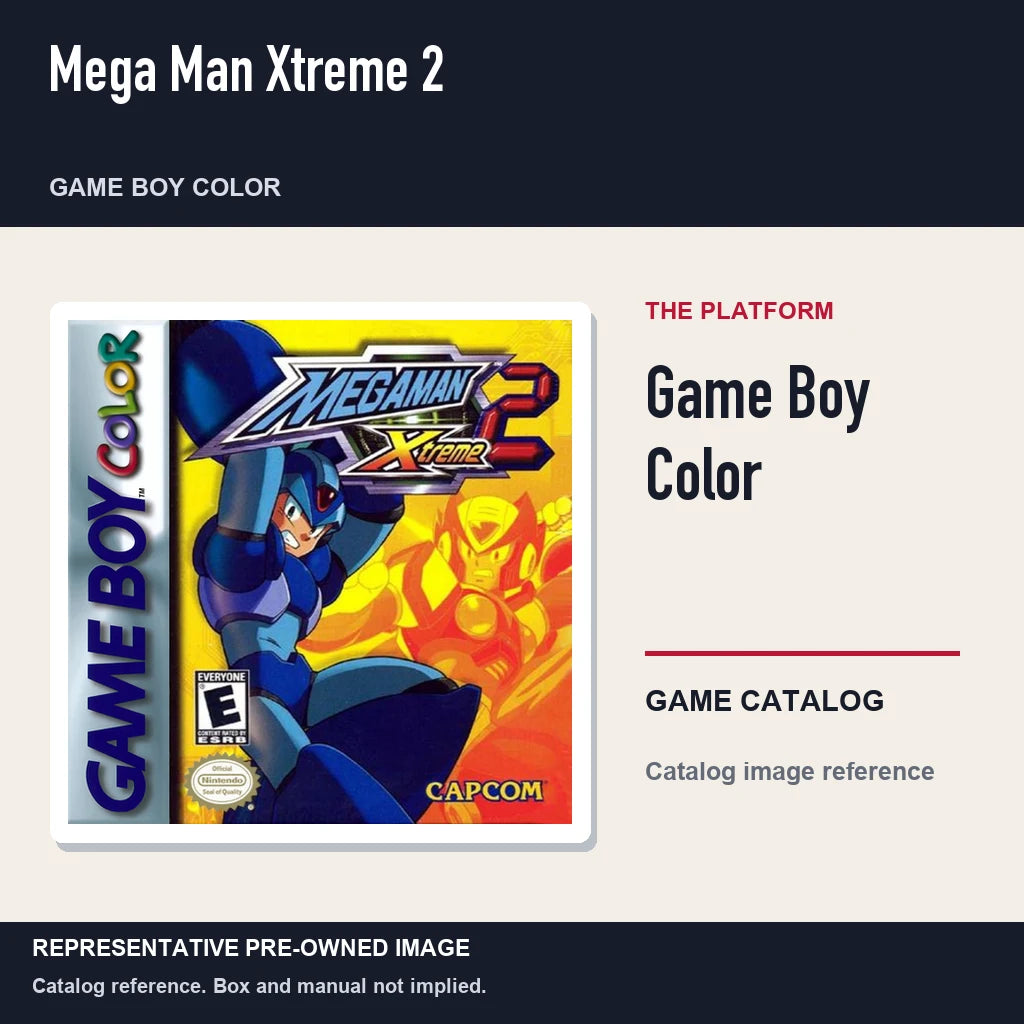 Representative pre-owned Mega Man Xtreme 2 (Game Boy Color), platform product layout.