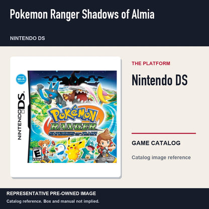 Representative pre-owned Pokemon Ranger Shadows of Almia (Nintendo DS), platform product layout.