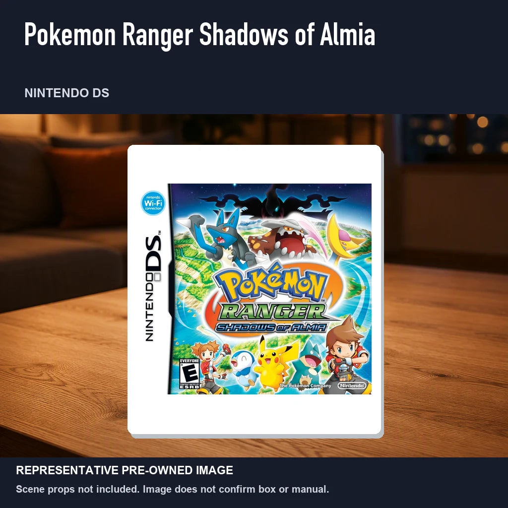Representative pre-owned Pokemon Ranger Shadows of Almia (Nintendo DS), product image in a styled room scene.
