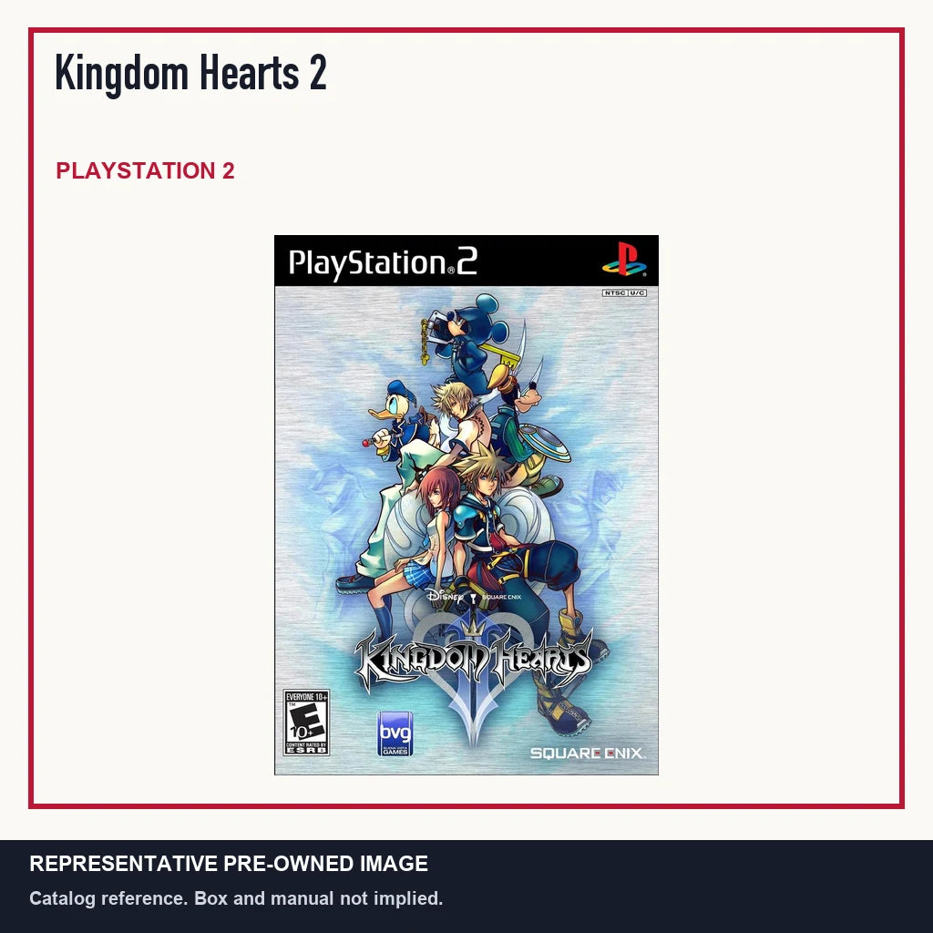 Representative pre-owned Kingdom Hearts 2 (PlayStation 2), minimal product layout.