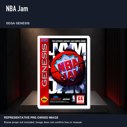 Representative pre-owned NBA Jam (Sega Genesis), product image on a display panel.