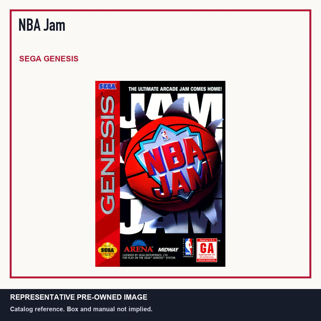 Representative pre-owned NBA Jam (Sega Genesis), minimal product layout.