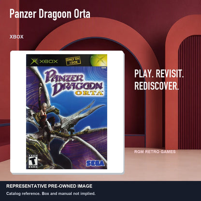 Representative pre-owned Panzer Dragoon Orta (Xbox), red retro product layout.