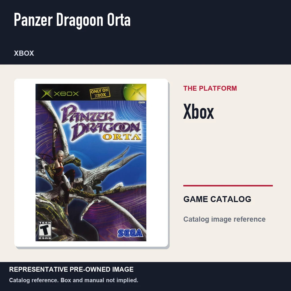 Representative pre-owned Panzer Dragoon Orta (Xbox), platform product layout.