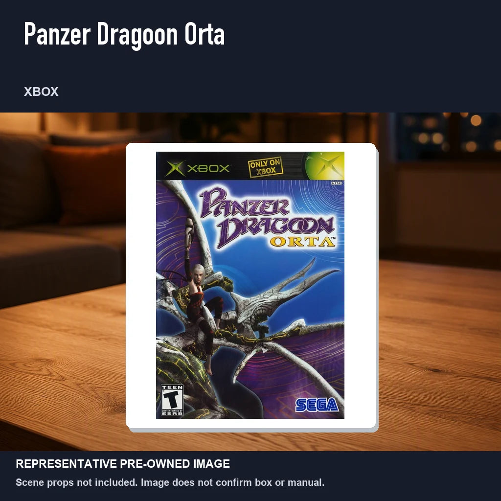 Representative pre-owned Panzer Dragoon Orta (Xbox), product image in a styled room scene.