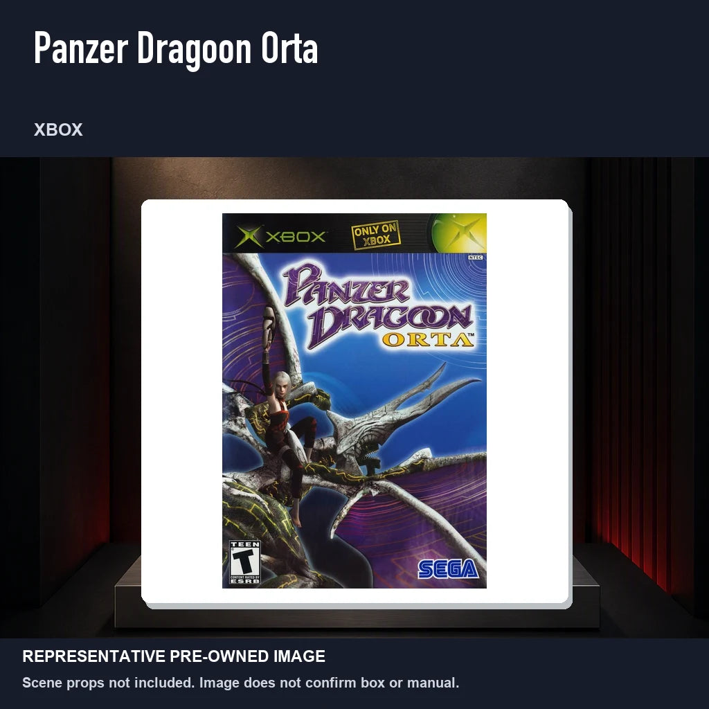 Representative pre-owned Panzer Dragoon Orta (Xbox), product image on a display panel.