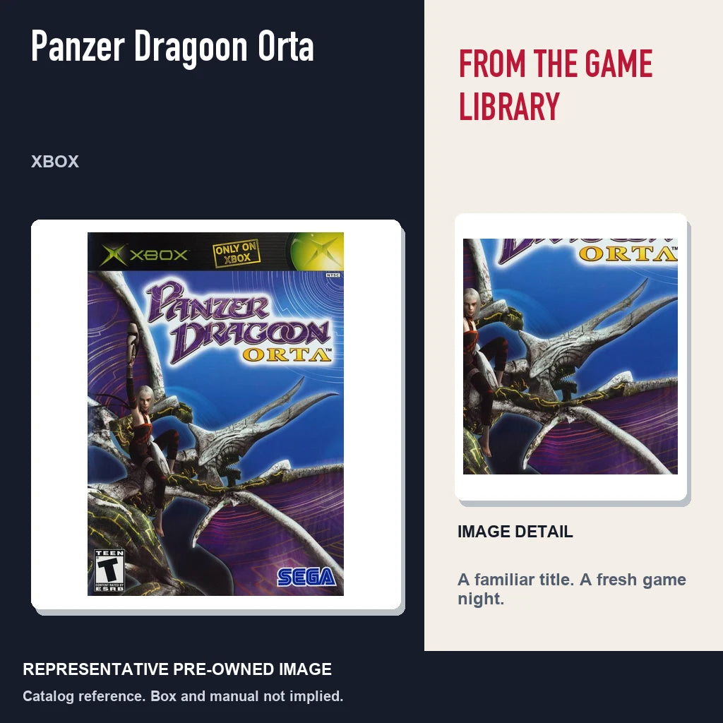 Representative pre-owned Panzer Dragoon Orta (Xbox), editorial image and detail.