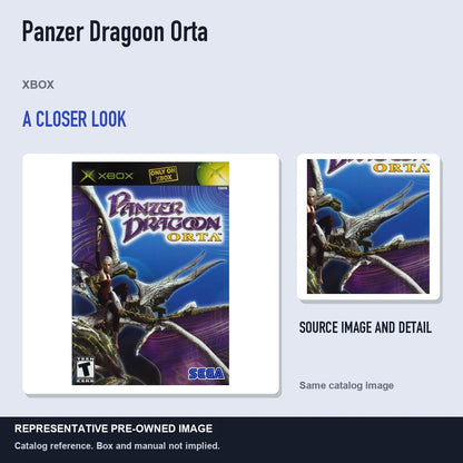 Representative pre-owned Panzer Dragoon Orta (Xbox), full image with detail inset.