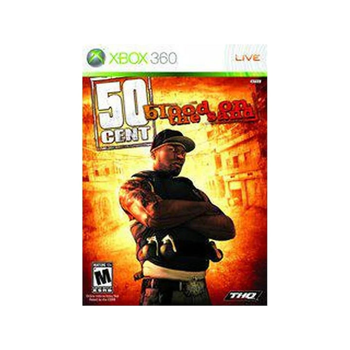 Representative pre-owned 50 Cent: Blood on the Sand (Xbox 360), white product reference.