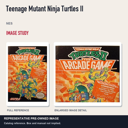 Representative pre-owned Teenage Mutant Ninja Turtles II (NES), full image and detail.